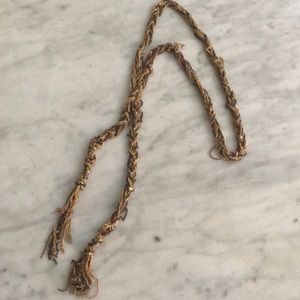 Stella & Dot Twisted Metal Bronze Tassel